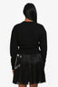 Pre-Loved Chanel™ Black Cashmere Beaded Logo Long Sleeve Sweater Size 34