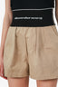Alexander Wang Beige Cotton High Waisted Shorts Size 4