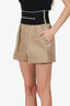 Alexander Wang Beige Cotton High Waisted Shorts Size 4