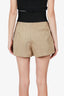 Alexander Wang Beige Cotton High Waisted Shorts Size 4