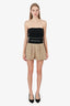 Alexander Wang Beige Cotton High Waisted Shorts Size 4
