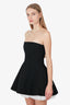 Shushu/Tong Black Puffy Strapless Mini Dress Size 6
