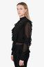 Etro Black Lace Long Sleeve Blouse Size 44