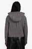Pre-Loved Chanel™ 2014 White/Black Wool Check Hooded Jacket Size 36