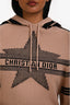 Christian Dior Pink Wool/Cashmere Star Motif 'DiorAlps' Hooded Sweater Size 4