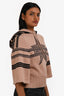 Christian Dior Pink Wool/Cashmere Star Motif 'DiorAlps' Hooded Sweater Size 4