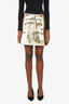 Louis Vuitton 2023 Gold Metallic Denim Mini Skirt Size 40