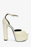 Saint Laurent Cream Leather 'Jodie 145' Heels Size 37