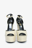 Saint Laurent Cream Leather 'Jodie 145' Heels Size 37