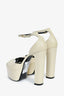 Saint Laurent Cream Leather 'Jodie 145' Heels Size 37