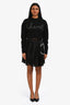 Pre-Loved Chanel™ 22A Black Pleated Pearl CC Mini Skirt Size 36