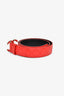 Pre-Loved Chanel™ 2020 Red Quilted Caviar Leather CC Buckle Belt Size 80/32