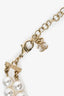 Pre-Loved Chanel™ 2019 Resort Faux Pearl Blue Stripe Detail Double Strand Necklace