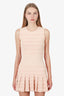 Christian Dior Pink Sleeveless Ruffle Dress Size 38