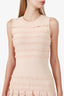 Christian Dior Pink Sleeveless Ruffle Dress Size 38
