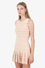 Christian Dior Pink Sleeveless Ruffle Dress Size 38