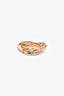 Cartier 18K Yellow/White/Rose Gold Trinity Ring Small Model Size 4 1/2