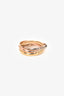 Cartier 18K Yellow/White/Rose Gold Trinity Ring Small Model Size 50