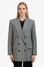 Isabel Marant Grey Nevim Jacket Double Breasted Blazer Size 40