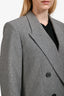 Isabel Marant Grey Nevim Jacket Double Breasted Blazer Size 40