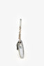 Jimmy Choo Silver Metallic Bow Embellished Evening Shoulder Bag