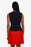 Miu Miu 2014 Navy/Red Square Neck Pleated Sleeveless Dress Size 38