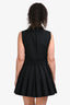 Alexander McQueen Black Pleated Short Sleeve Dress Size 40