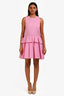 Victoria Victoria Beckham Pink Patteren Sleeveless Dress Size 2 US