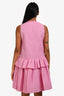 Victoria Victoria Beckham Pink Patteren Sleeveless Dress Size 2 US