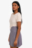 Victoria Victoria Beckham Pink/Grey Colourblock Short Sleeve Dress Size 4 US