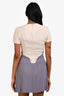 Victoria Victoria Beckham Pink/Grey Colourblock Short Sleeve Dress Size 4 US