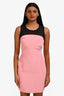 Jason Wu Pink/Black Mesh Sleeveless Dress Size 0
