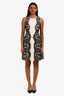 Diane von Furstenberg Cream/Black Lace Sleeveless Dress Size 0