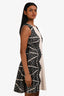 Diane von Furstenberg Cream/Black Lace Sleeveless Dress Size 0