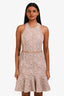 Lanvin Pink Lace Sleeveless Dress SIze 34
