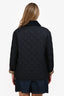 Burberry Navy/ Beige Tartan Pattern Quilted Reversible Jacket Size M