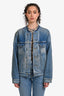 Maison Margiela Blue Denim Distressed Neckline Jacket Size 40