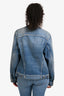 Maison Margiela Blue Denim Distressed Neckline Jacket Size 40