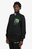 JW Anderson Black/Green Graphic Printed Half Zip Up Long Sleeve Top Size M