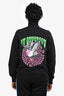 JW Anderson Black/Green Graphic Printed Half Zip Up Long Sleeve Top Size M