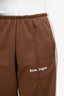 Palm Angels Brown Logo Printed Tracksuit Pants Est. Size Small