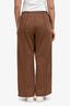 Palm Angels Brown Logo Printed Tracksuit Pants Est. Size Small