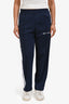 Palm Angels Navy/White Classic Logo Printed Tracksuit Pants Estimated Size M