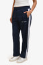 Palm Angels Navy/White Classic Logo Printed Tracksuit Pants Estimated Size M