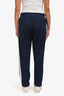 Palm Angels Navy/White Classic Logo Printed Tracksuit Pants Estimated Size M