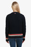 Thom Browne Navy Wool/Mohair Trim Detail Cable Knit Cardigan Size 4
