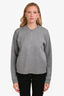Alexander Wang Grey Merino Wool/Silk Baseball Style Zip Up Jacket Size S