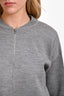 Alexander Wang Grey Merino Wool/Silk Baseball Style Zip Up Jacket Size S