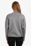 Alexander Wang Grey Merino Wool/Silk Baseball Style Zip Up Jacket Size S