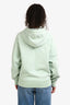 Ami Mint Green Logo Embroidered Zip-Up Hoodie Size S